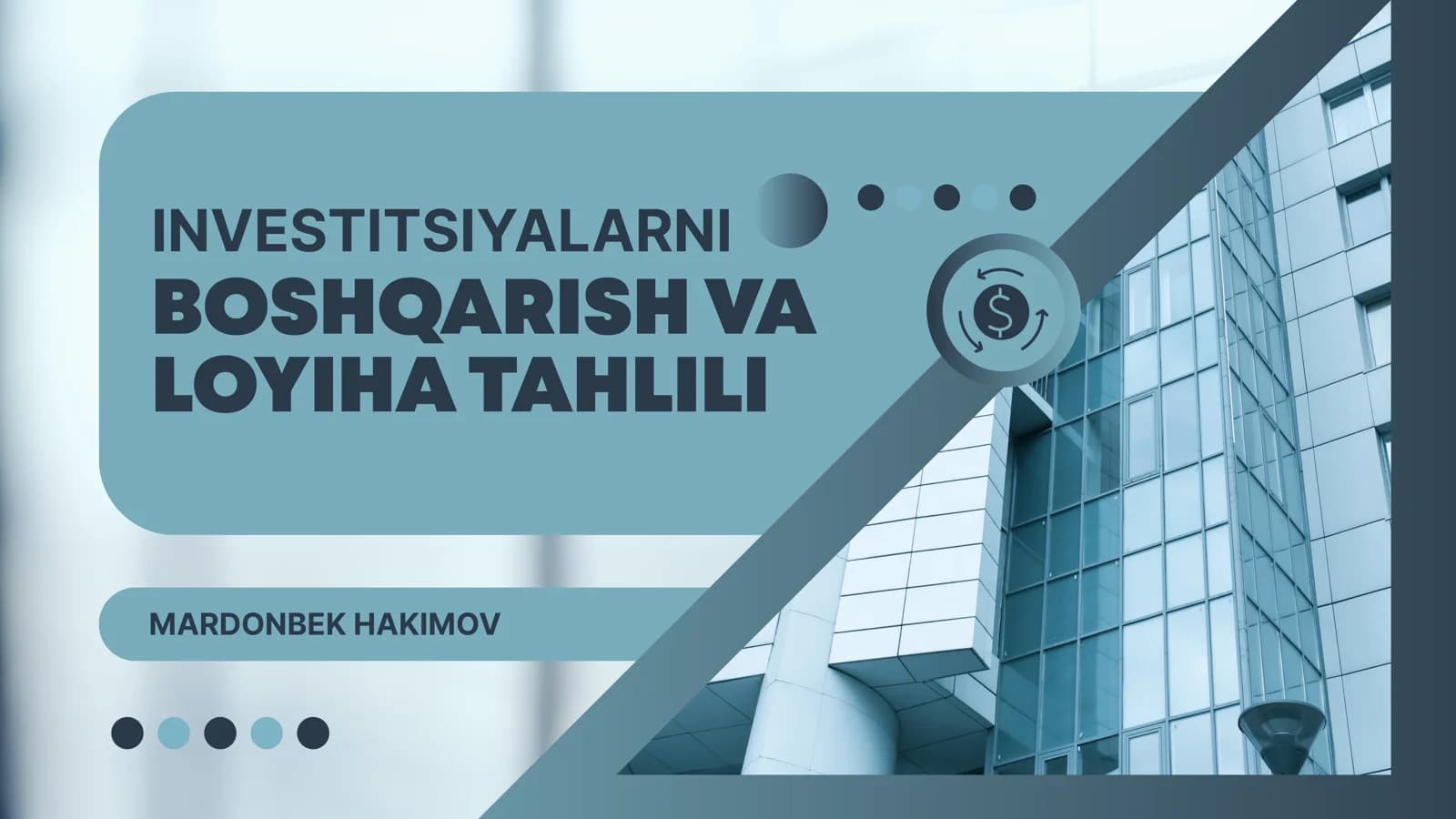 Investitsiyalarni boshqarish