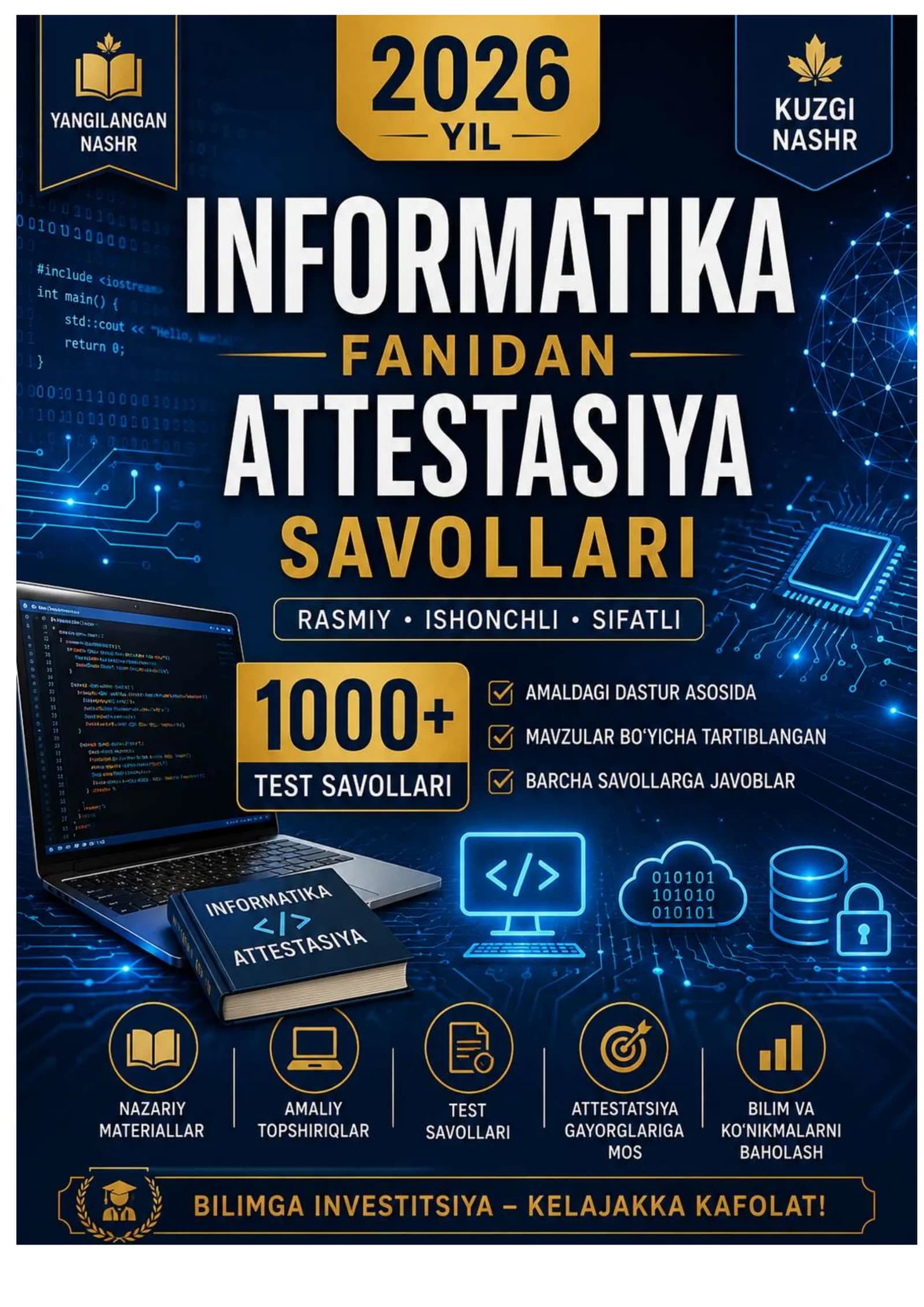 2026 YIL INFORMATIKA FANIDAN ATTESTATSIYA SAVOLLAR JAVOBI