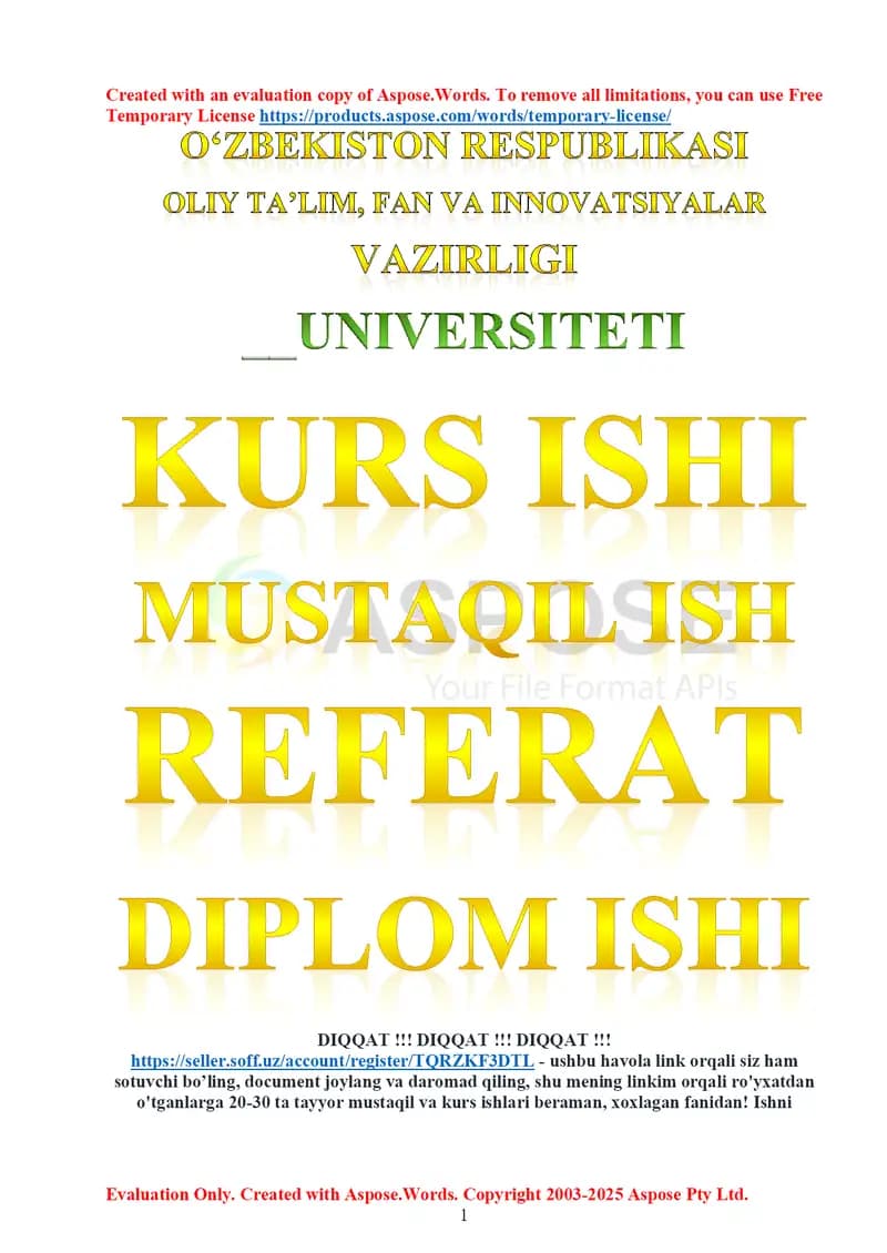 Kurs ishi “Yo‘l harakati xavfsizligini oshirish bo‘yicha tadqiqot (Nazarbek ko‘chasi, Uchtepa tumani)”