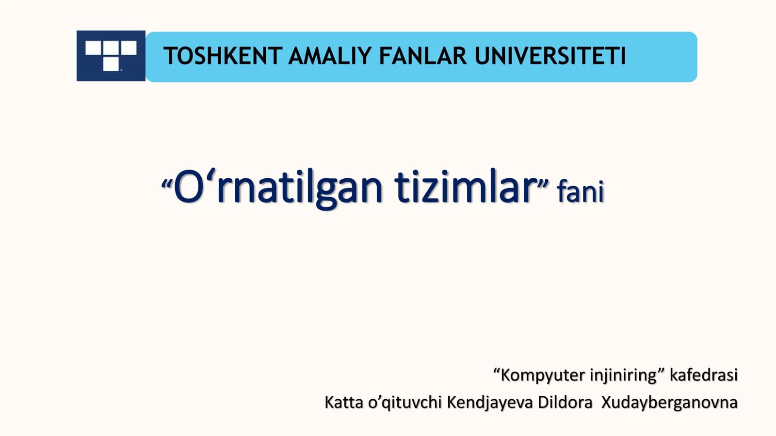 Mikrokontrollerli tizimlarni sozlash