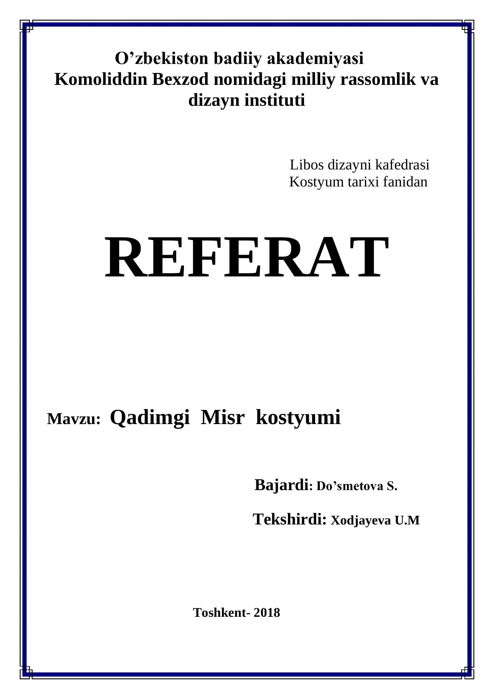 Qadimgi Misr Kostyumlari