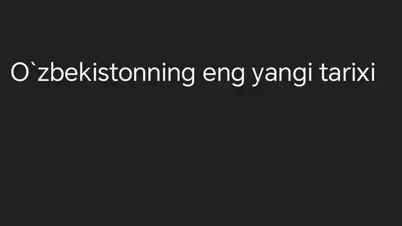 Yangi O‘zbekiston Prezident