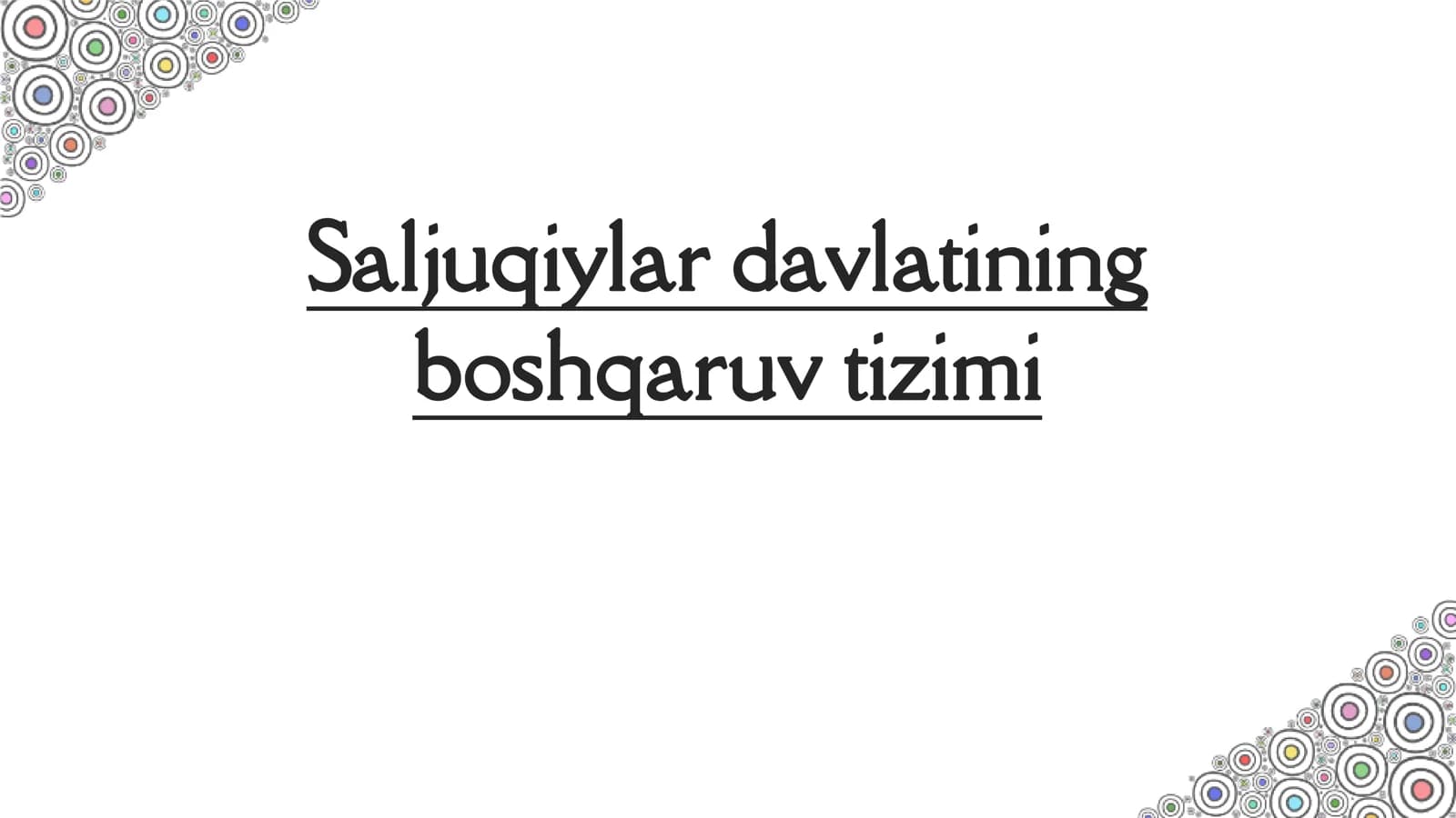 Saljuqiylar davlatining boshqaruv tizimi