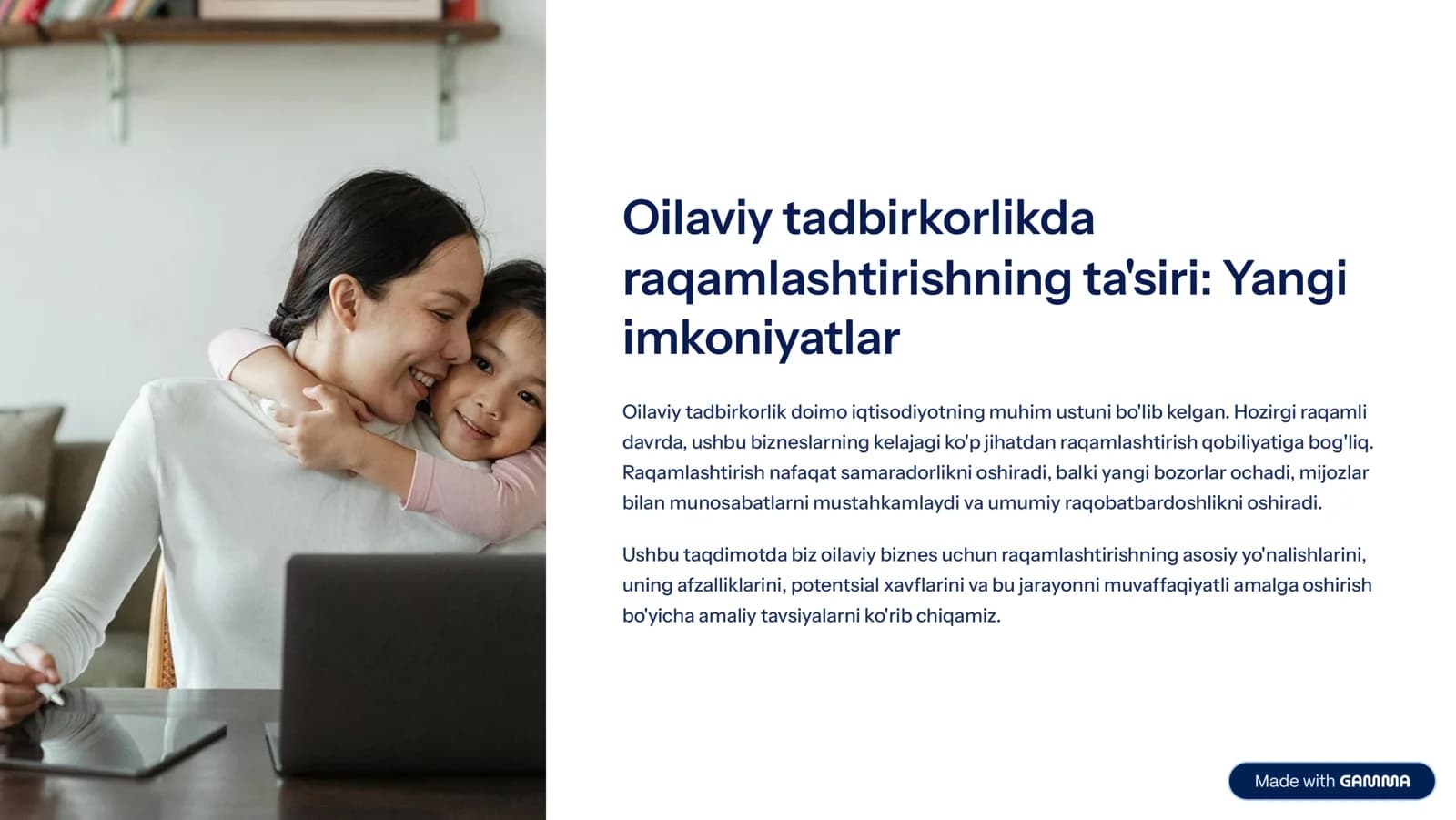 Oilaviy tadbirkorlikda raqamlashtirishning ta'siri: Yangi imkoniyatlar