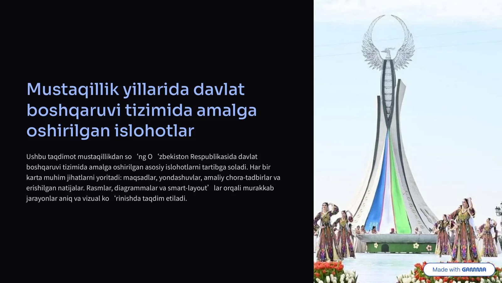 Mustaqillik yillarida davlat boshqaruvi tizimida amalga oshirilgan islohotlar