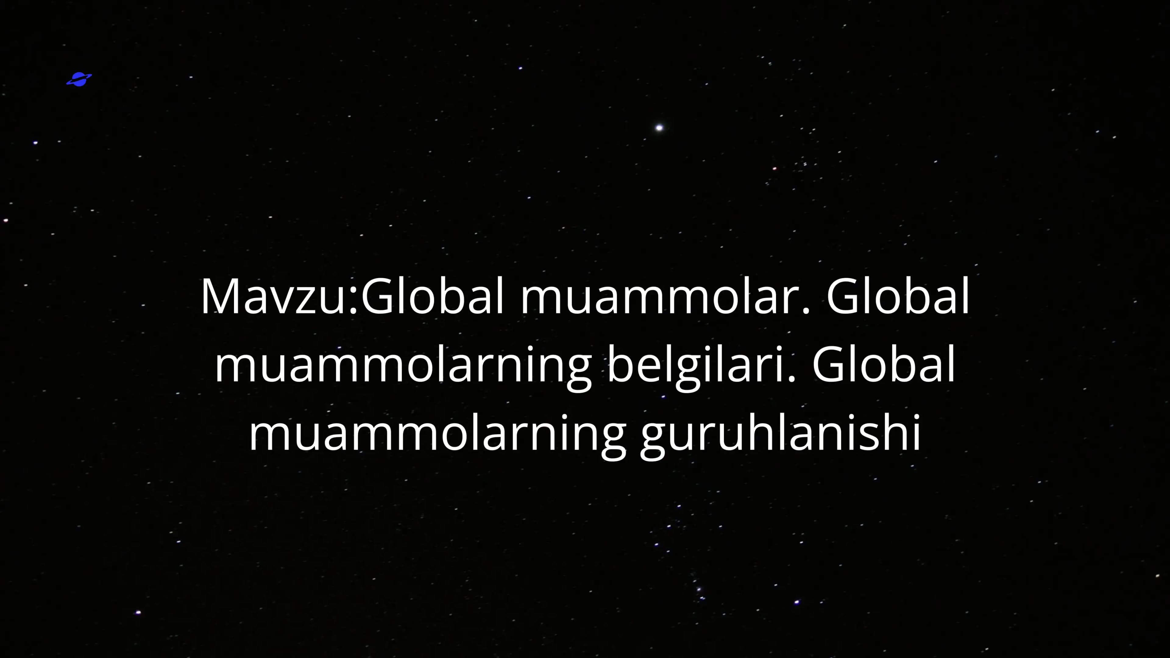 Global muammolar
