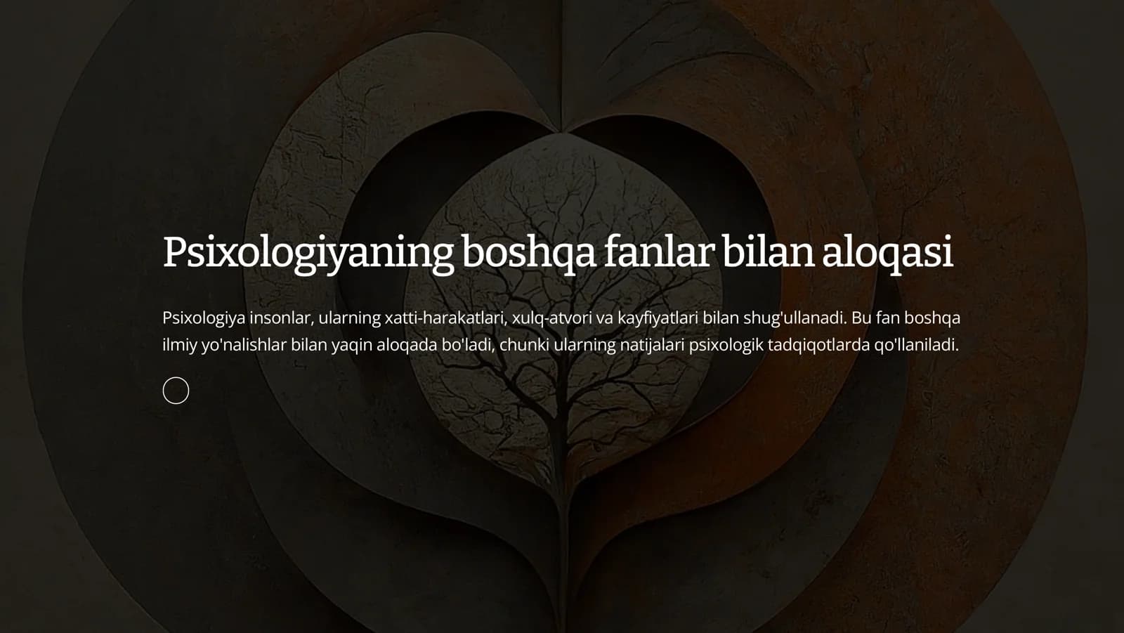 Psixologiyaning boshqa fanlar bilan aloqasi