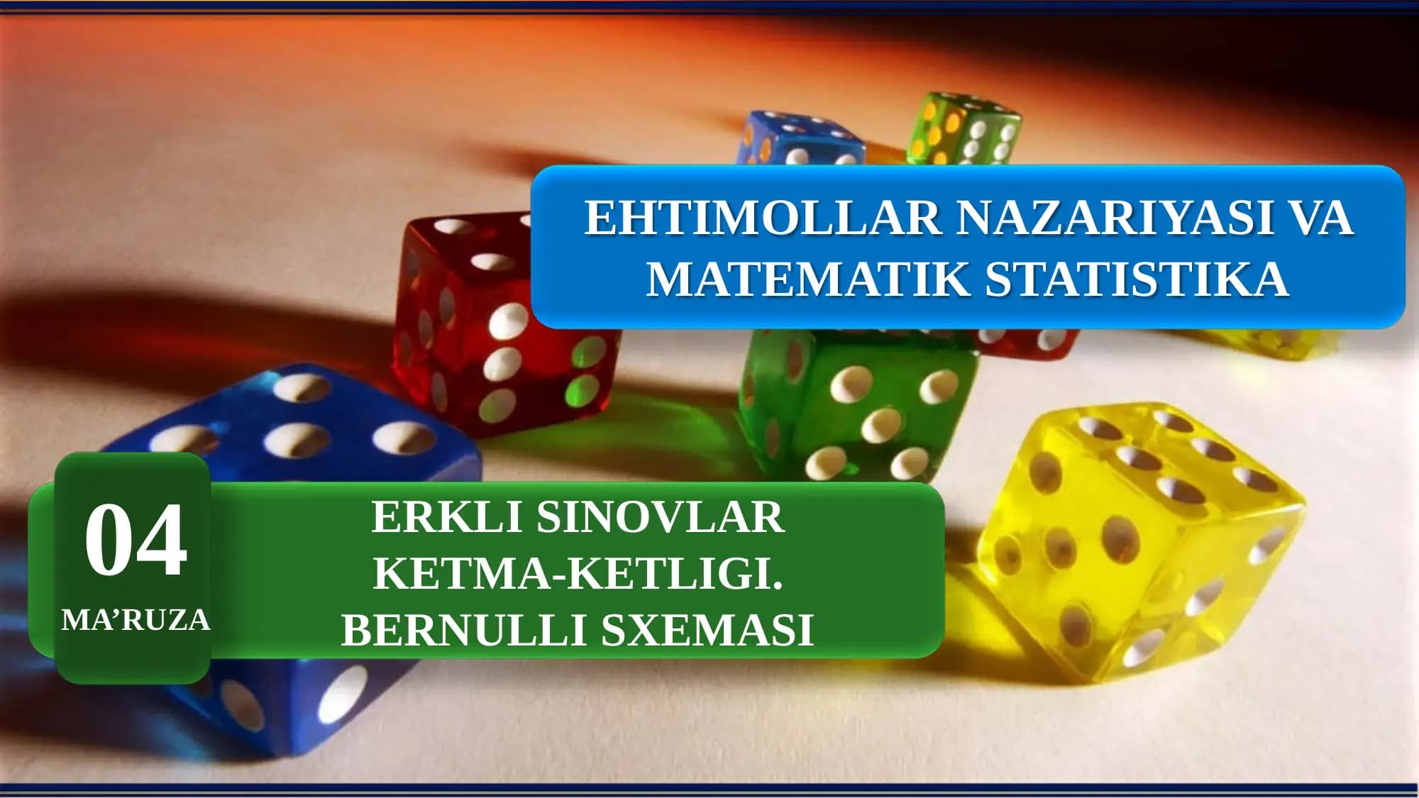 Erkli sinovlar ketma-ketligi. Bernulli sxemasi