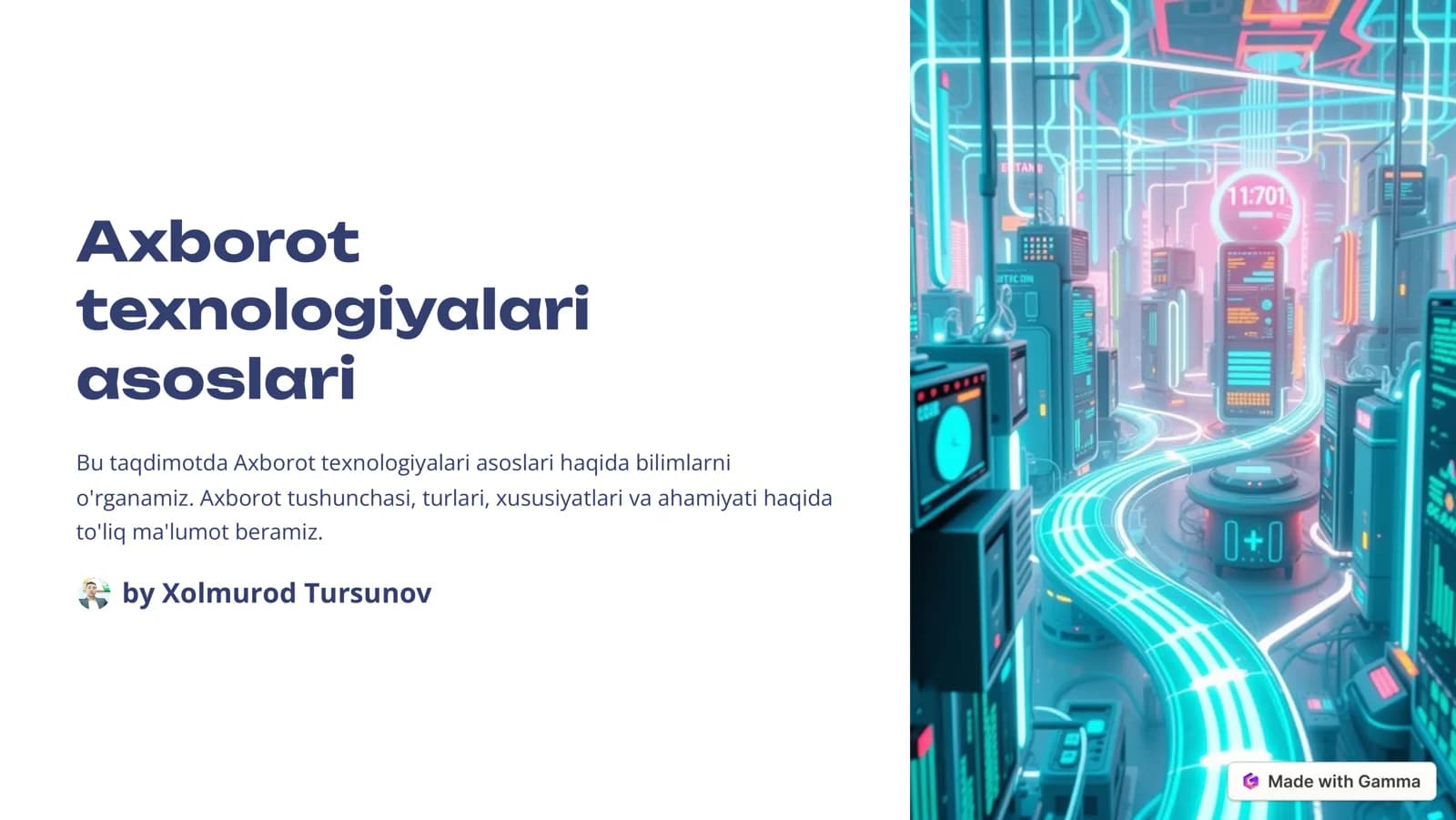 Axborot texnologiyalari asoslari