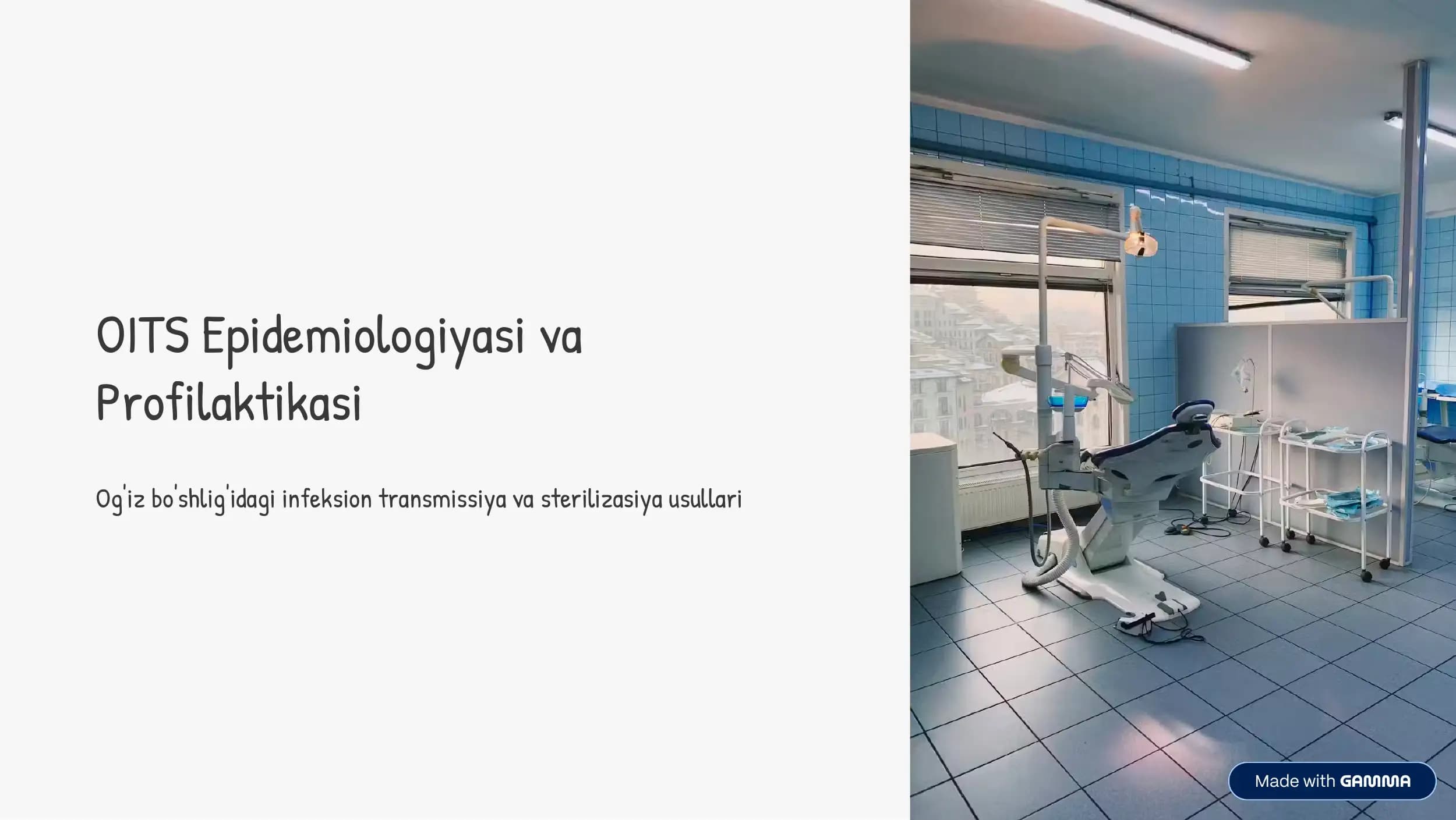 OITS Epidemiologiyasi va Profilaktikasi