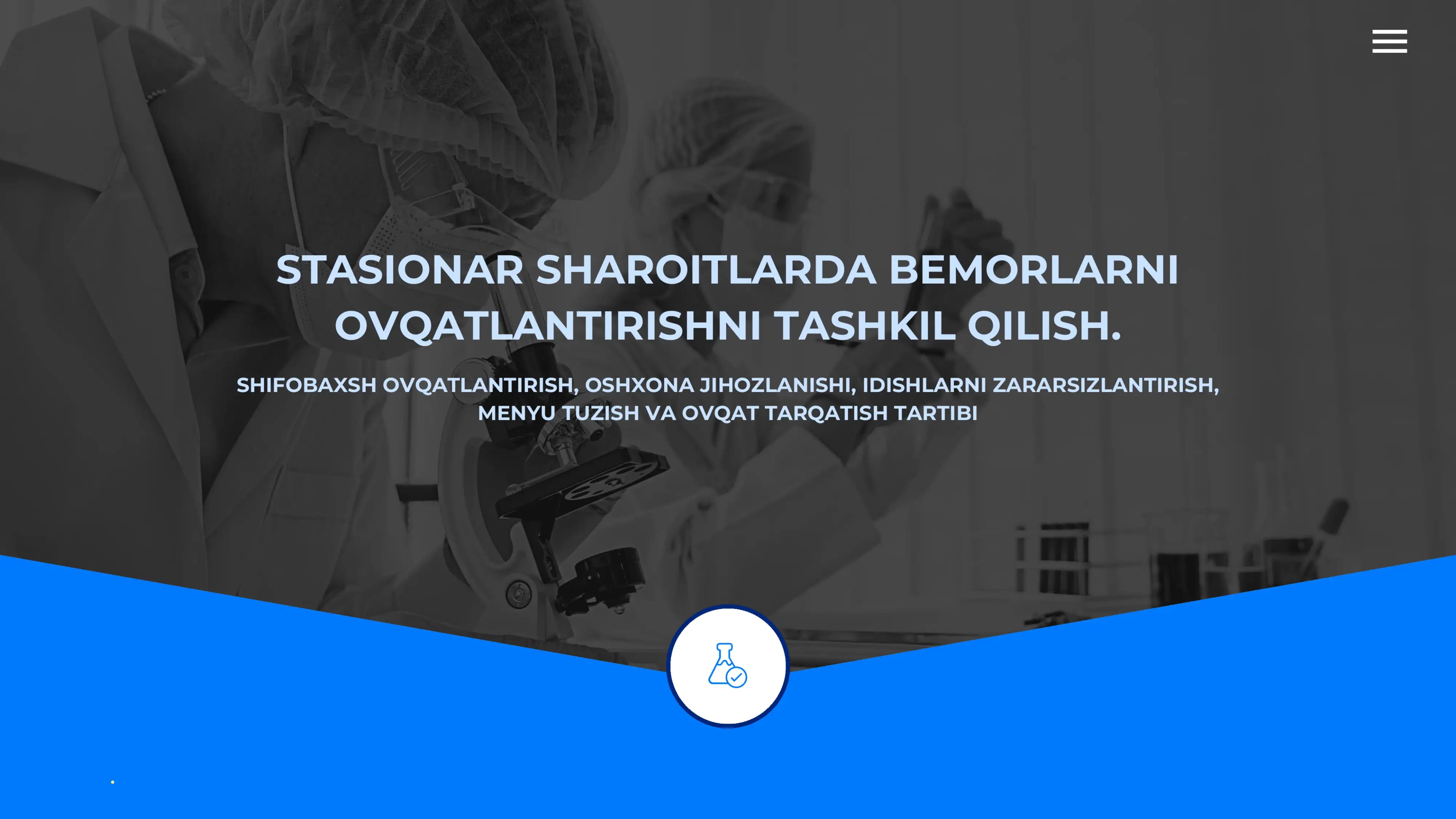 Stasionarda bemorlarni ovqatlantirishning maqsadi