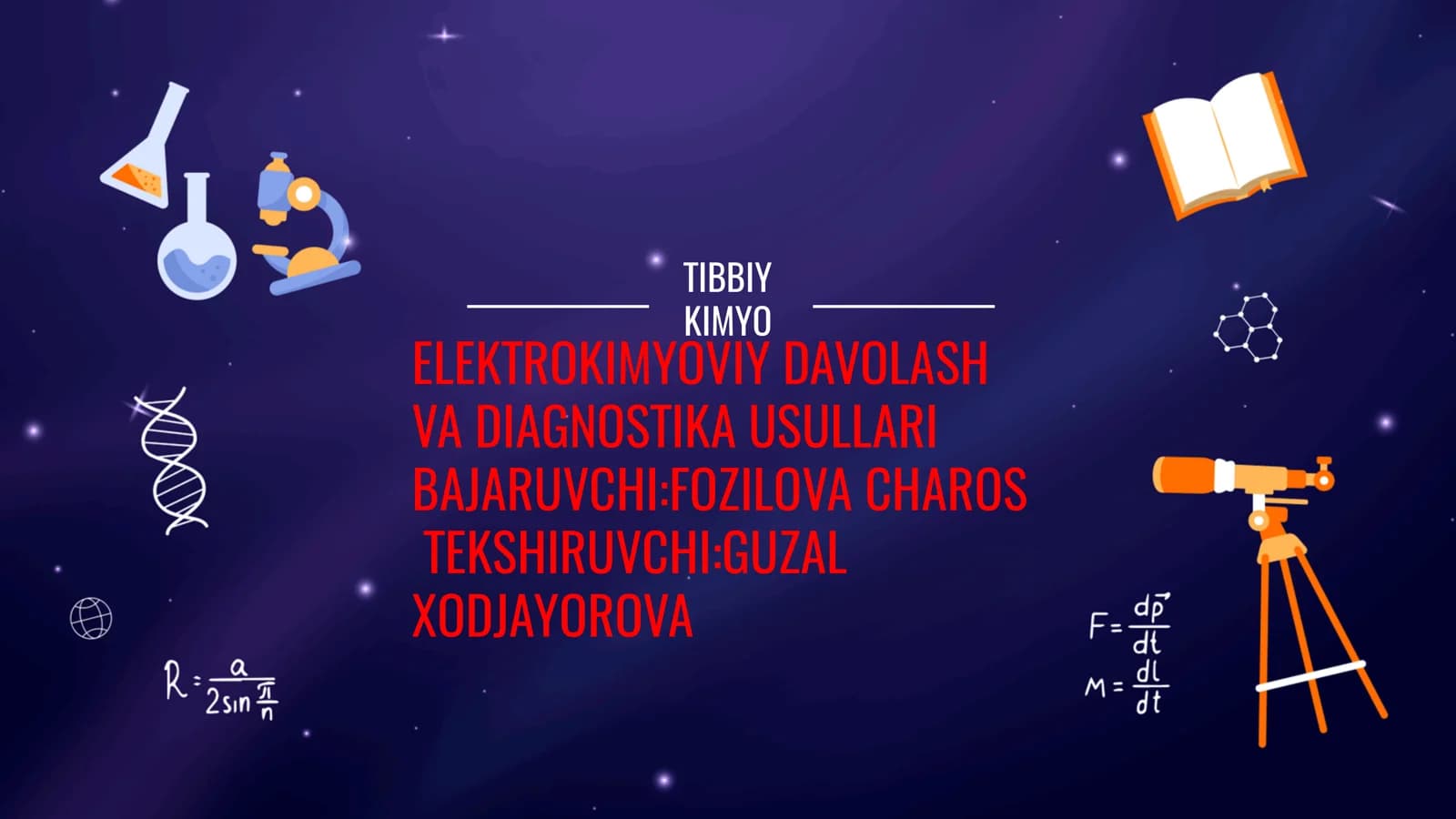 TIBBIY KIMYO ELEKTROKIMYOVIY DAVOLASH VA DIAGNOSTIKA USULLARI