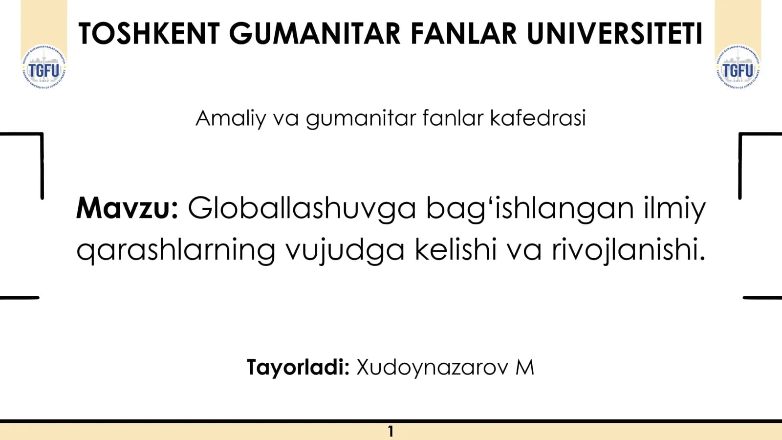Globallashuvga bag‘ishlangan ilmiy qarashlarning vujudga kelishi va rivojlanishi