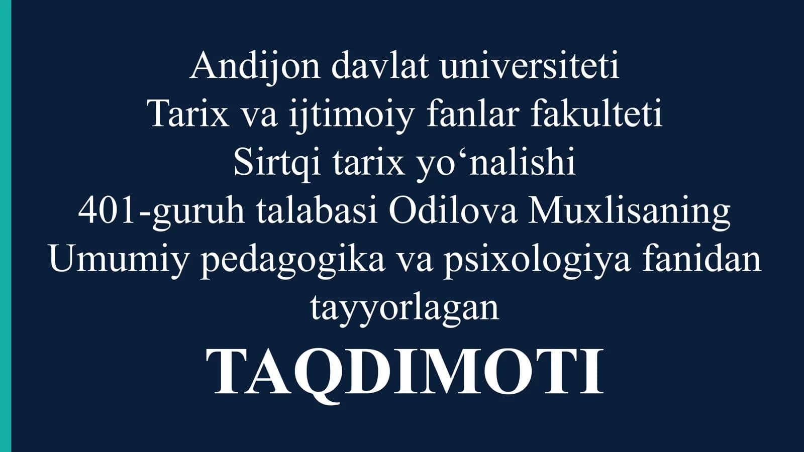 Rivojlangan xorijiy mamlakatlar da ta’lim tizimi TAQDIMOTI