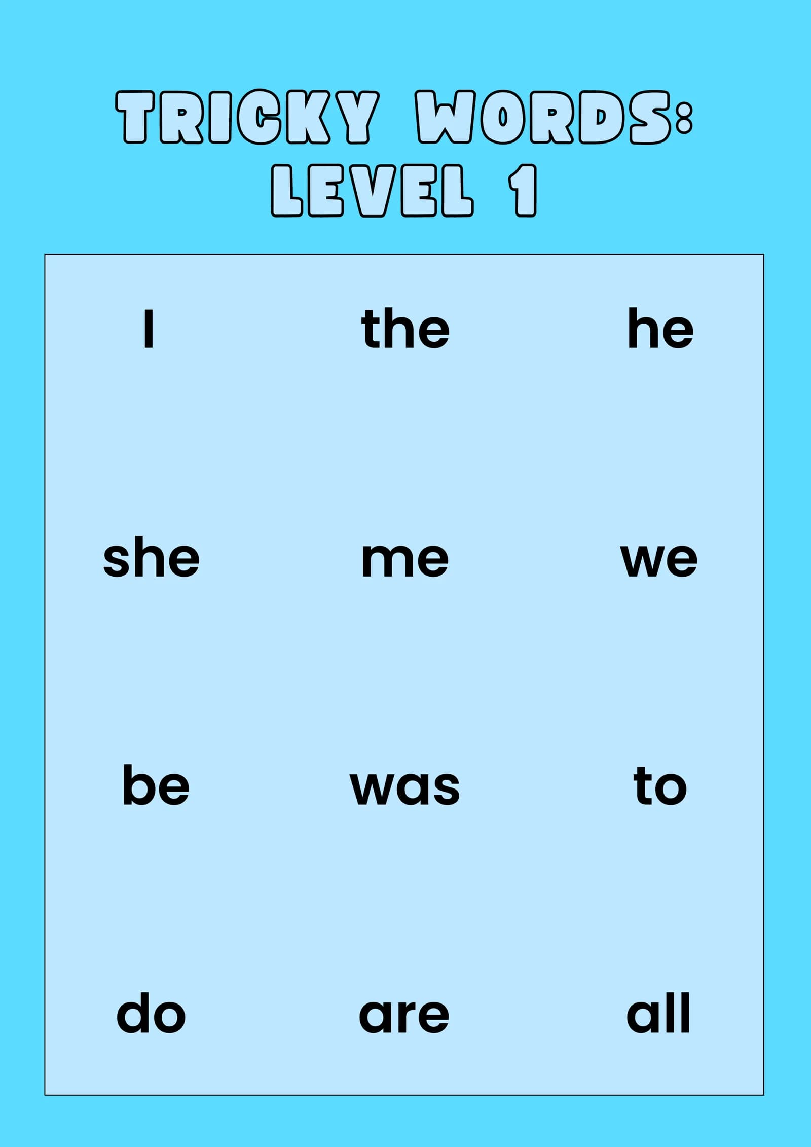 Tricky words, imlo va o'qish