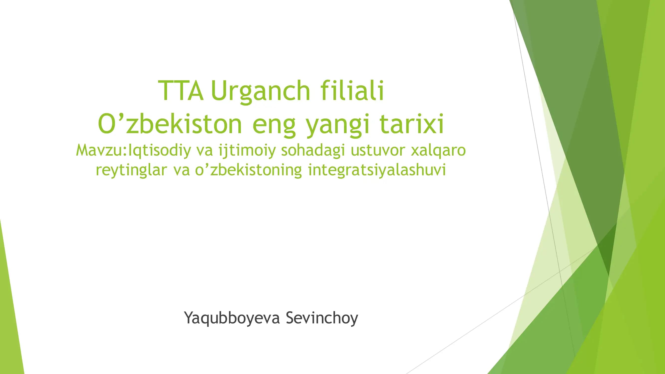 O’zbekiston eng yangi tarixi