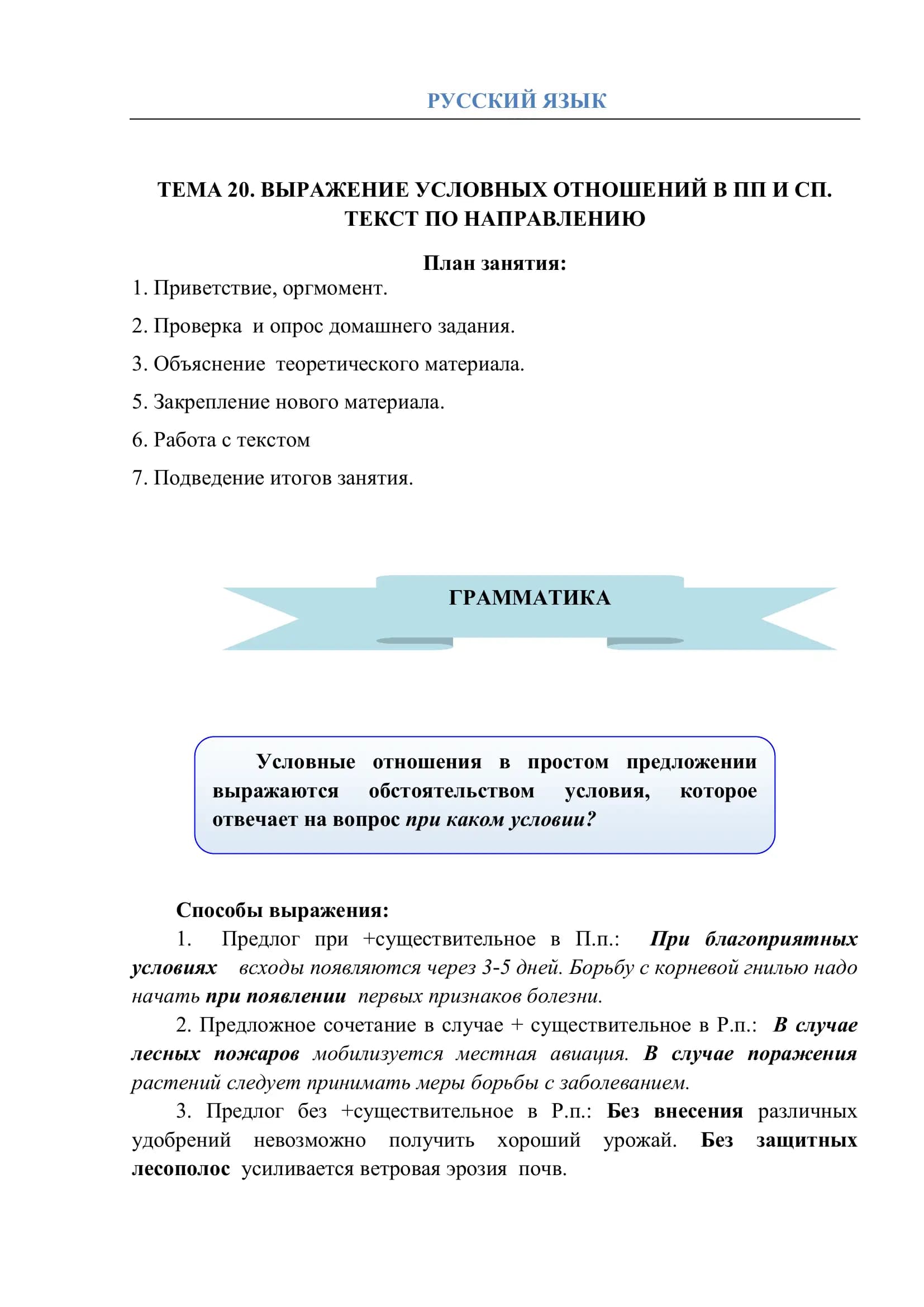 РУССКИЙ ЯЗЫК