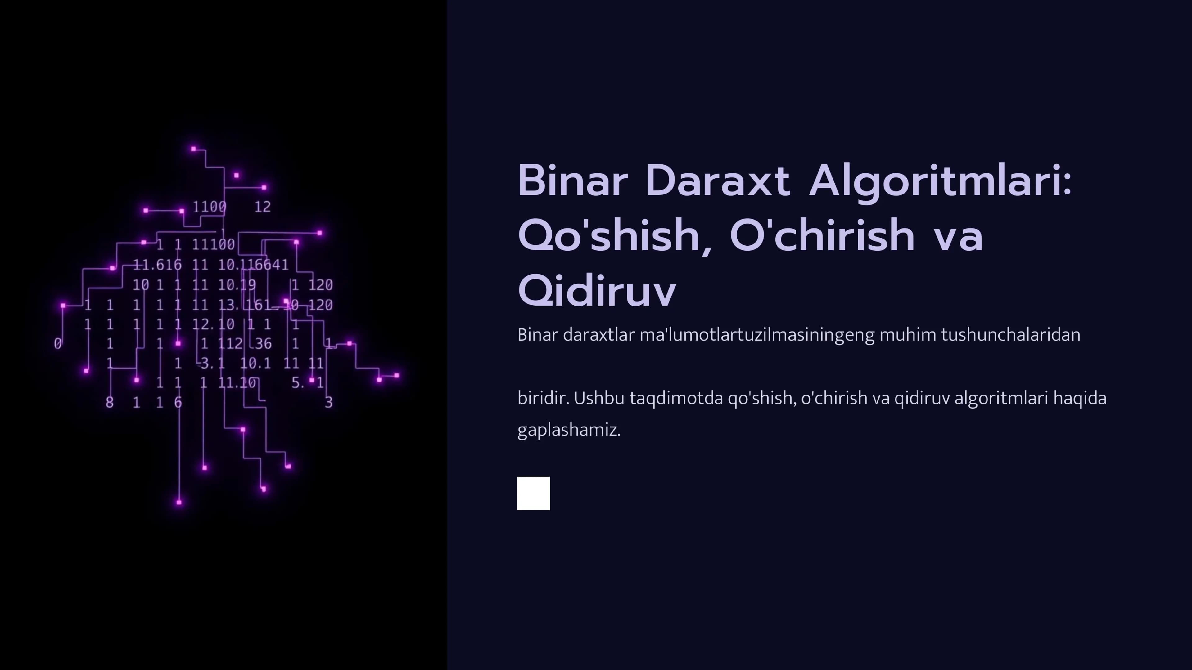 Binar Daraxt Algoritmlari