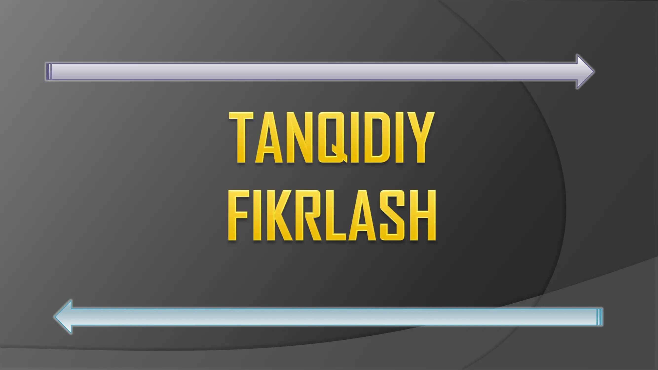 Tanqidiy Fikrlash