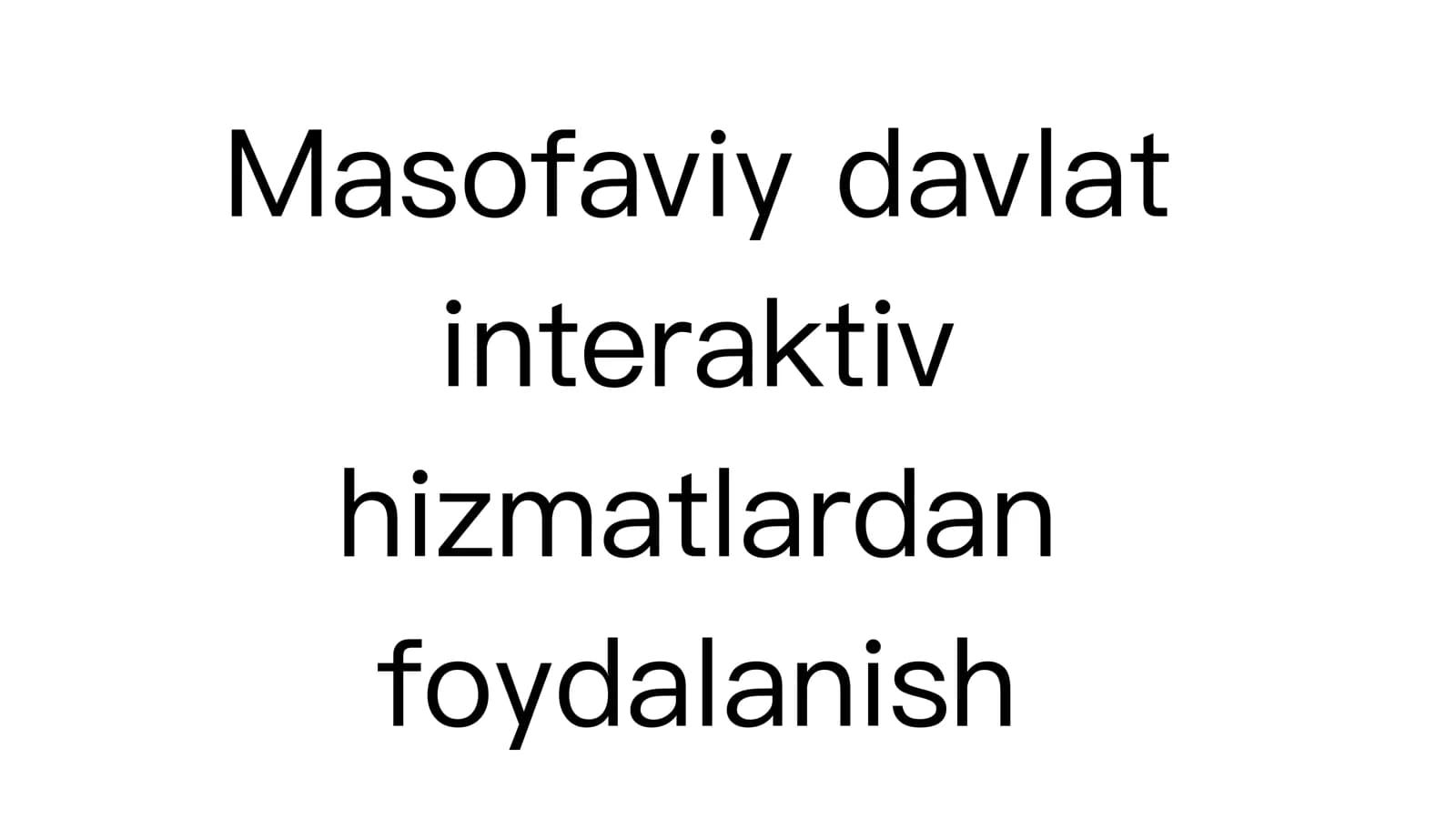 Masofaviy davlat interaktiv xizmatlar