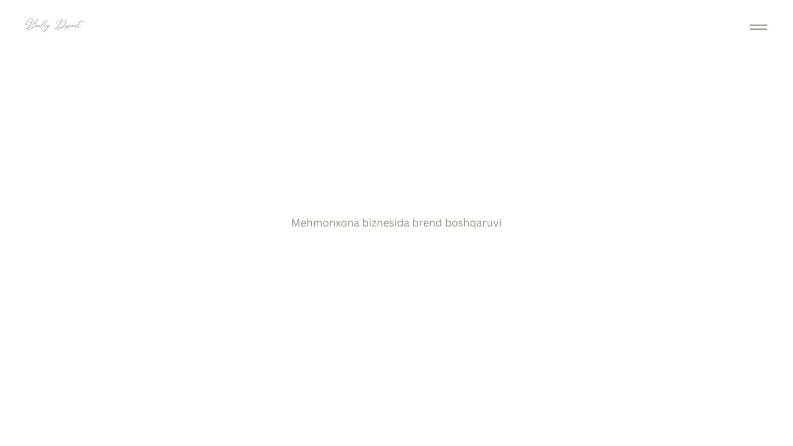 Mehmonxona biznesida brend boshqaruvi