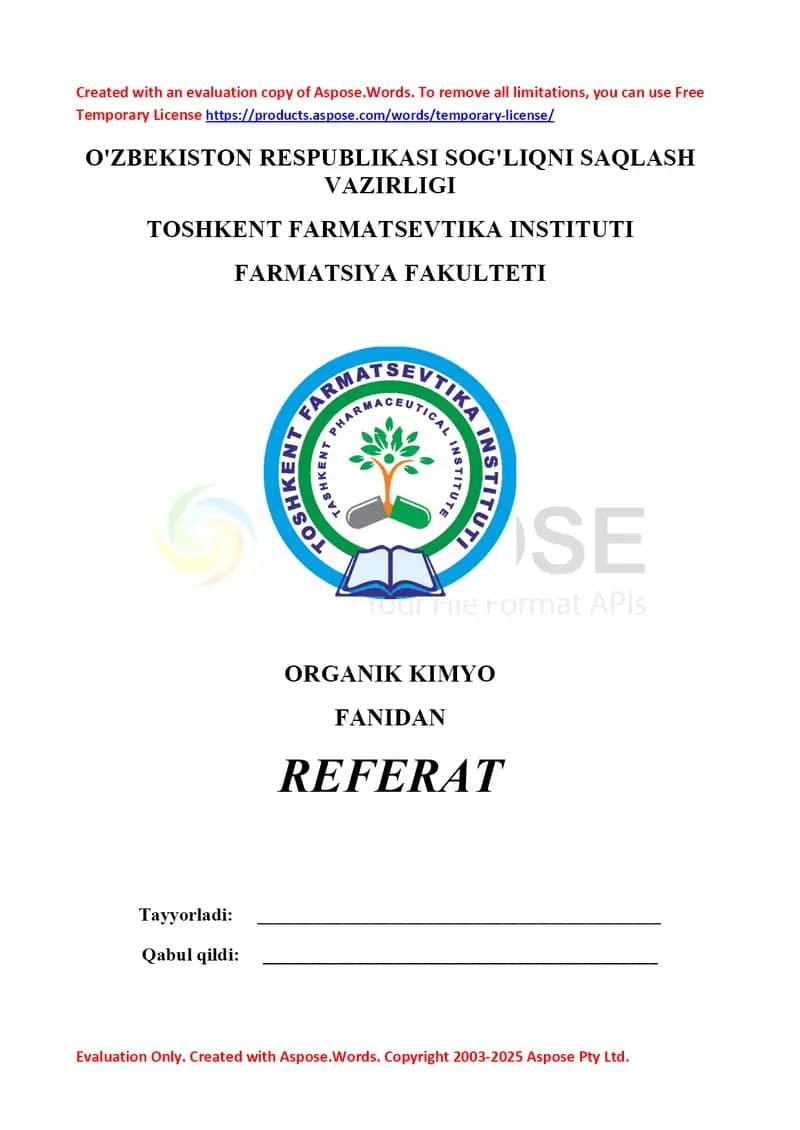 4. Alkanlar va sikloalkanlarning olinish usullari. Bisiklik va polisiklik alkanlar. Referat 11 bet