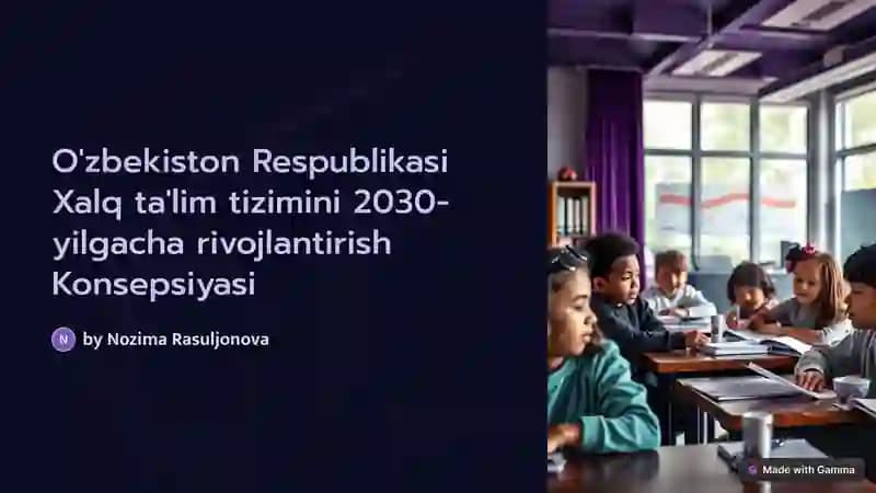 Xalq ta'lim tizimini 2030-yilgacha rivojlantirish Konsepsiyasi