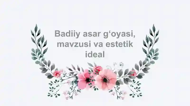Badiiy asar gʻoyasi