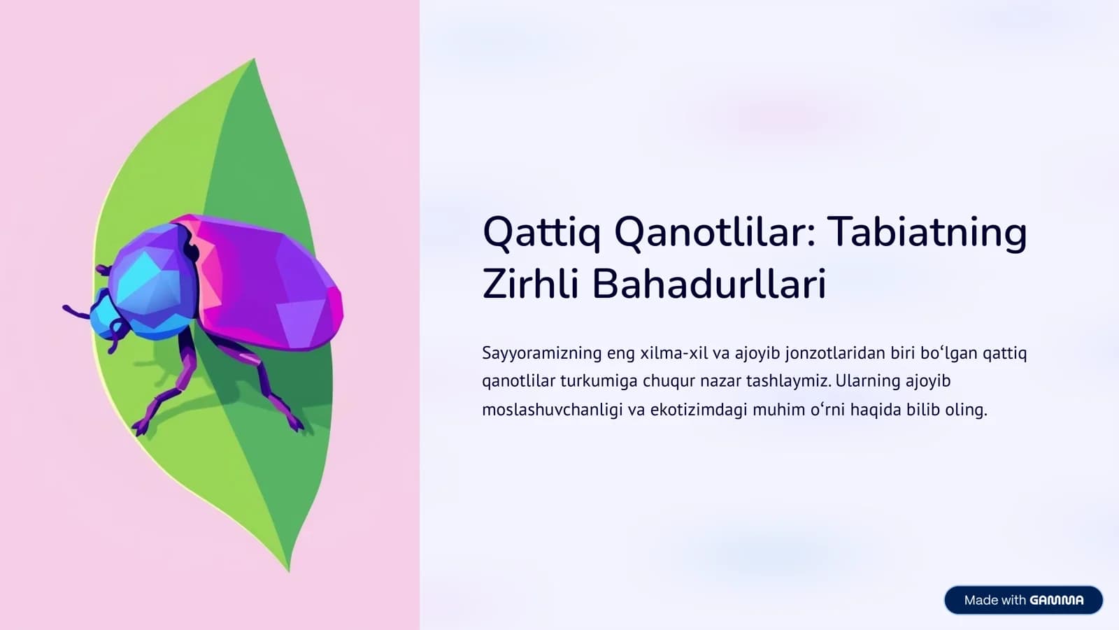 Qattiq Qanotlilar: Tabiatning Zirhli Bahadurllari