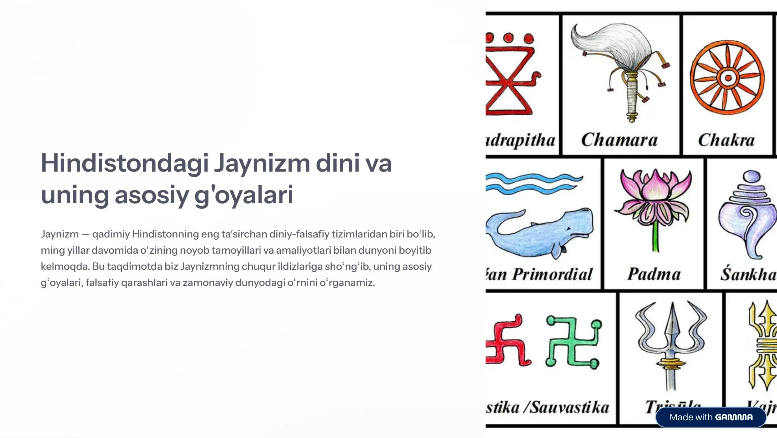 Jaynizm dini va uning asosiy g'oyalari