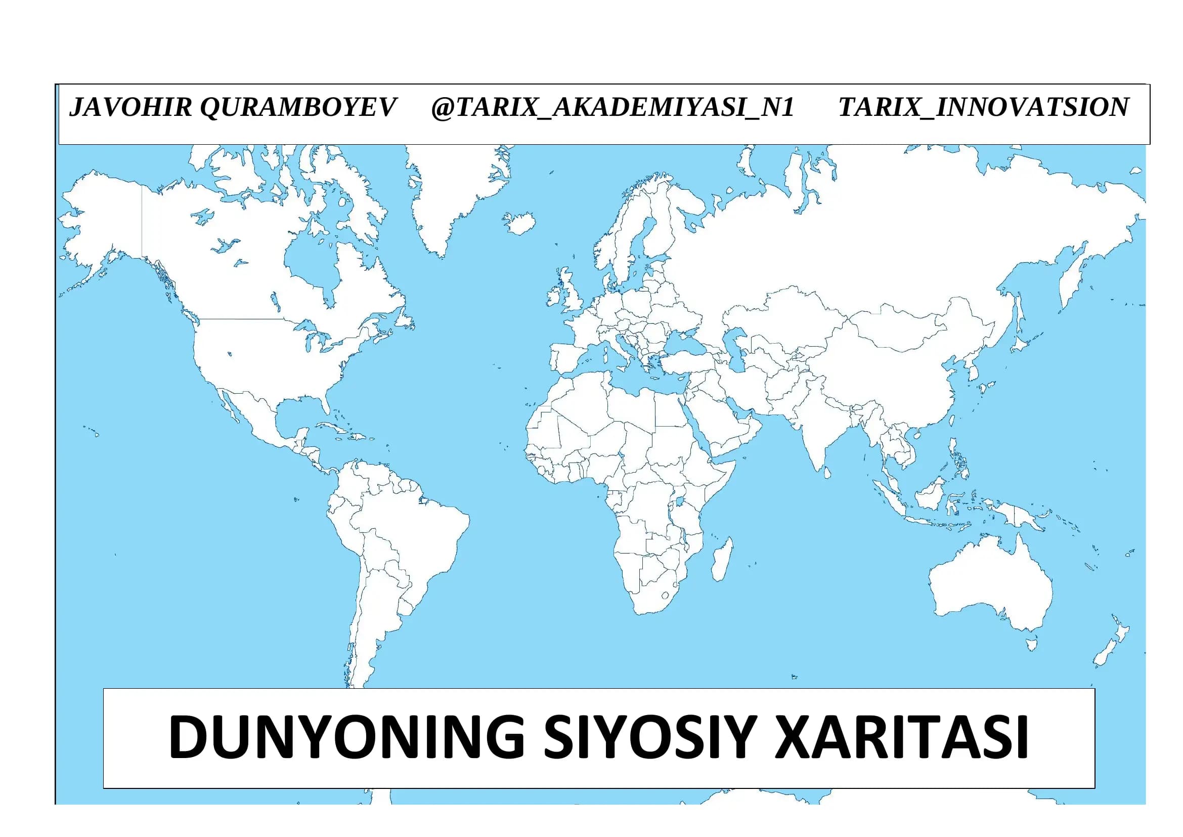 DUNYONING SIYOSIY XARITASI