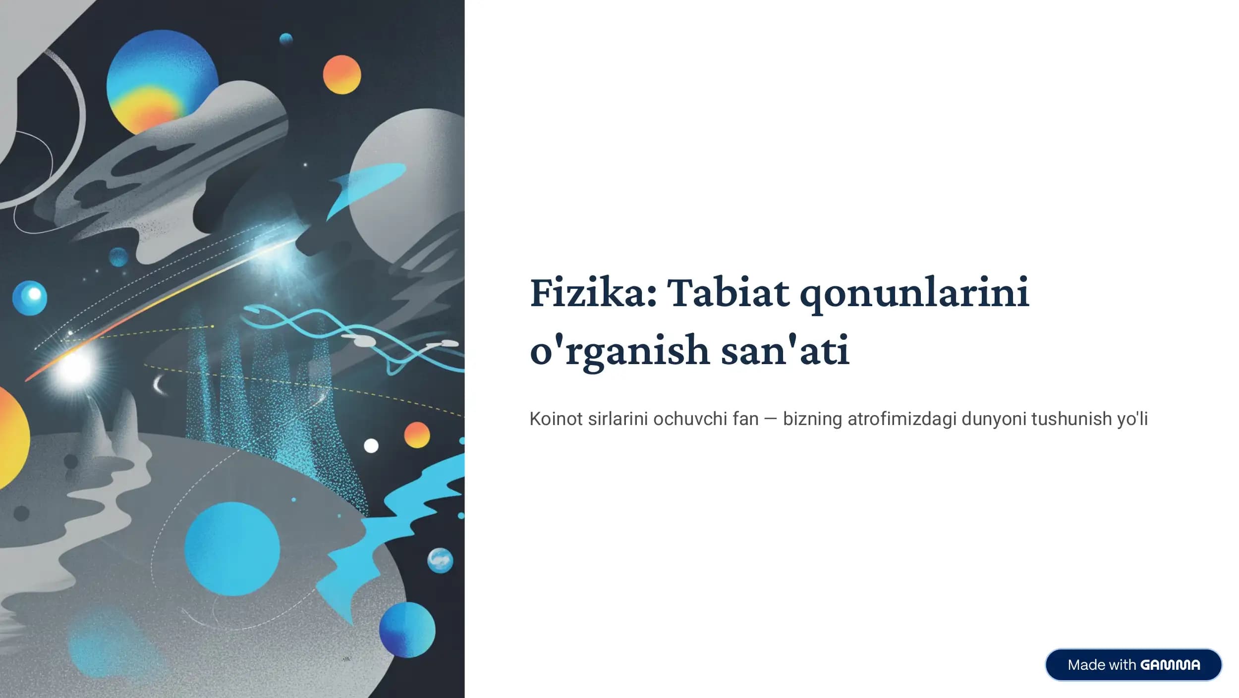 Fizika: Tabiat qonunlarini o'rganish san'ati