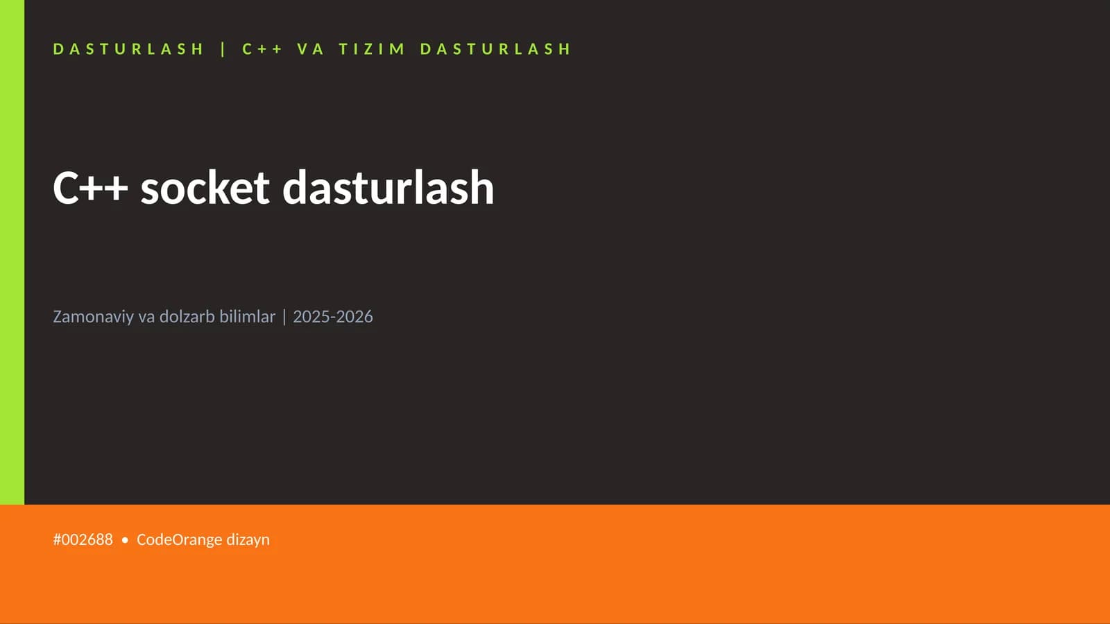 C++ socket dasturlash