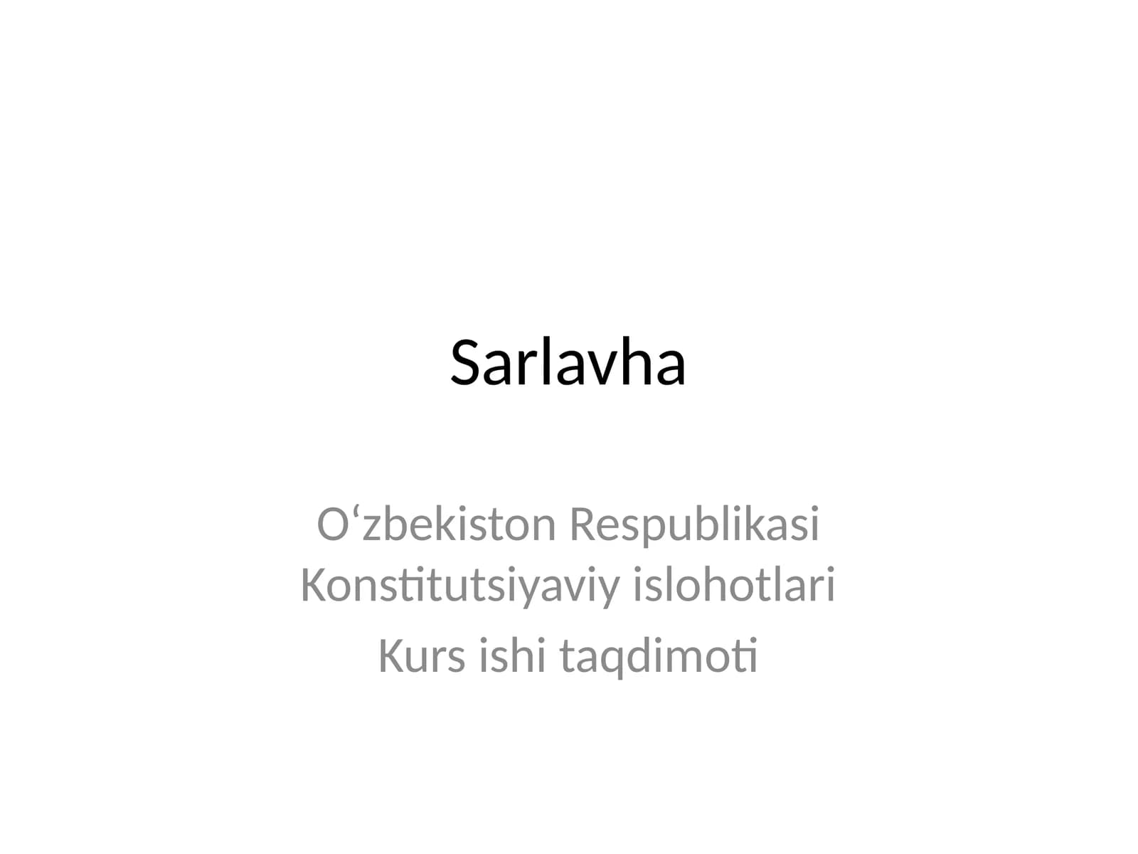 konstitutsiyaviy islohotlar taqdimoti