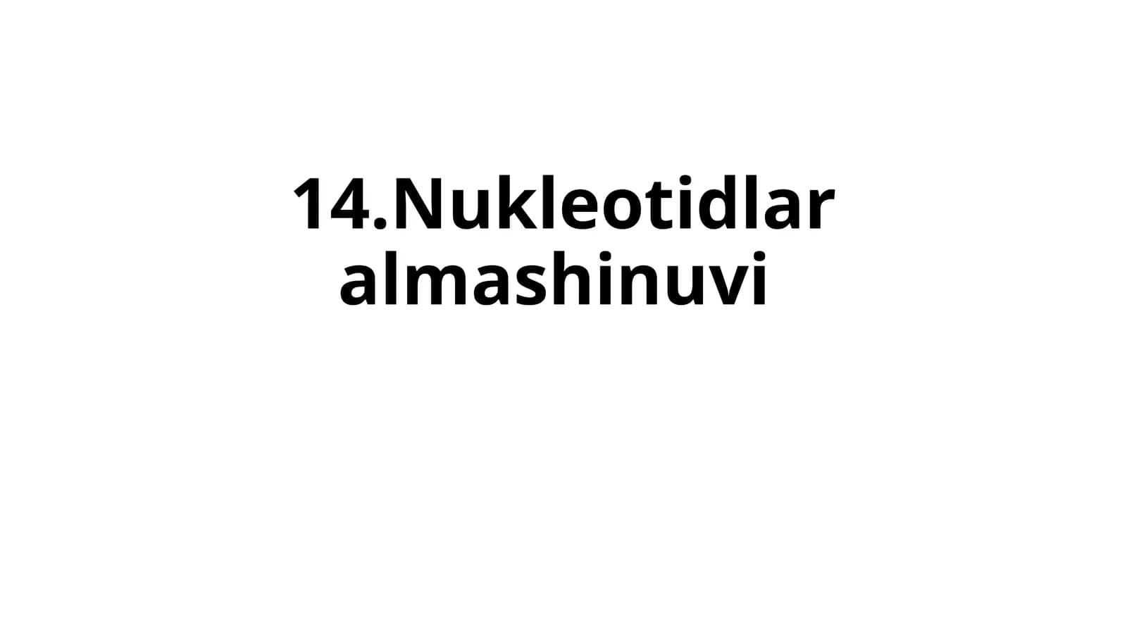 Nukleotidlar almashinuvi