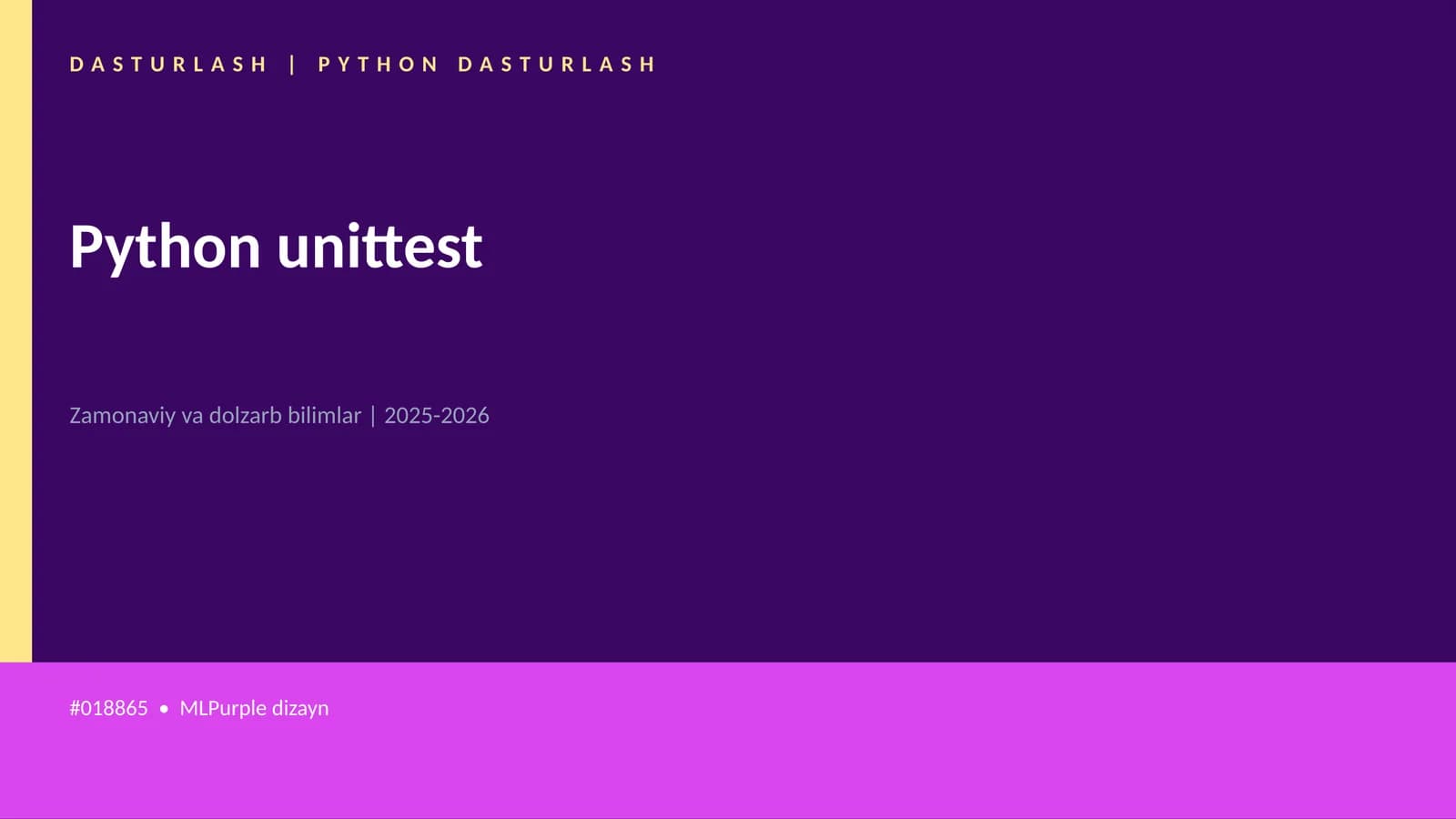 Python unittest