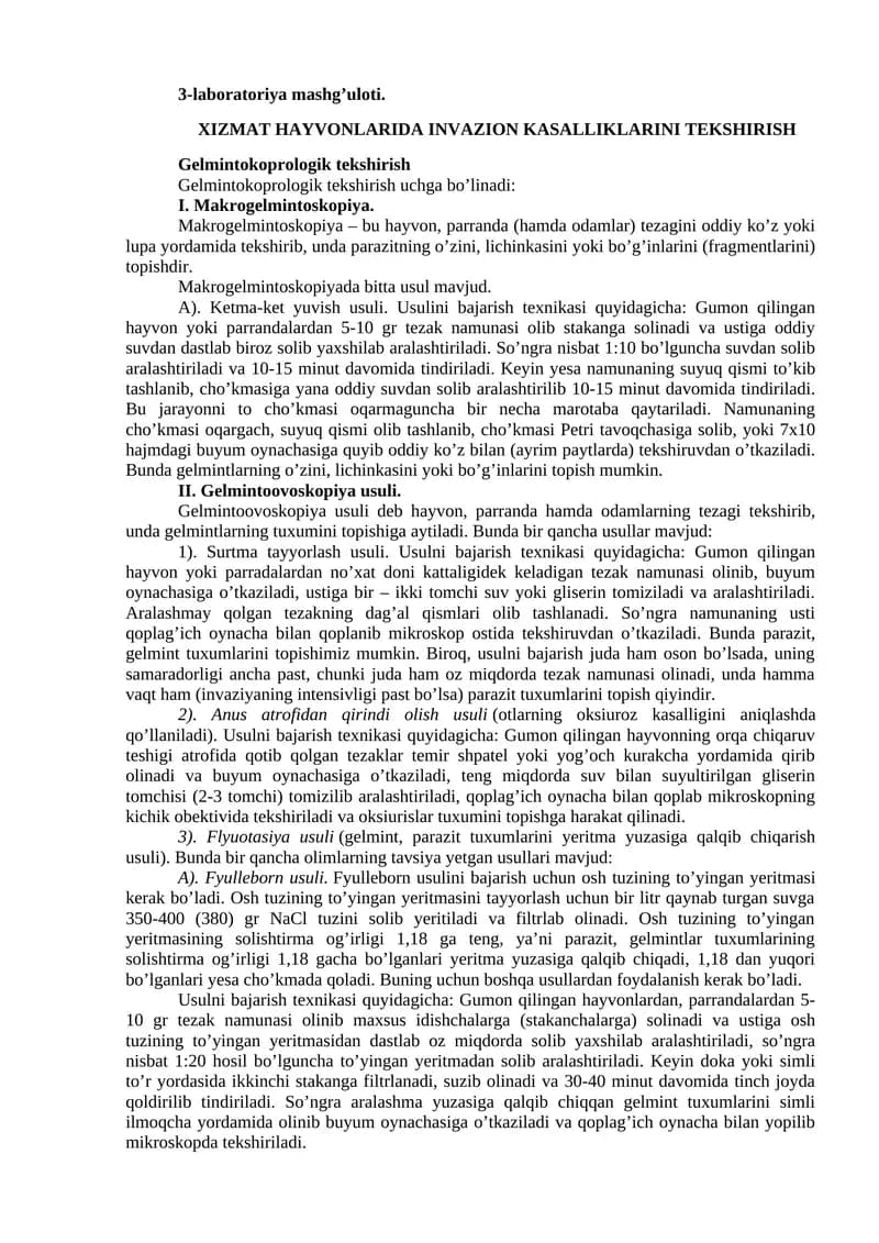 Gelmintokoprologik tekshirish