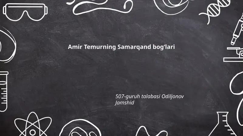 Amir Temurning Samarqand bogʻlari