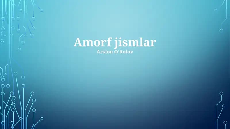 Amorf jismlar
