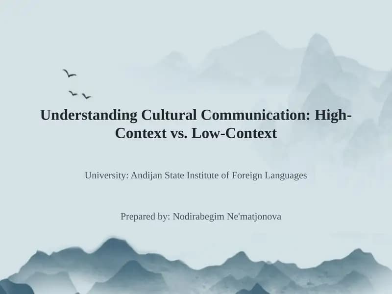 Introduction to Context in Communication