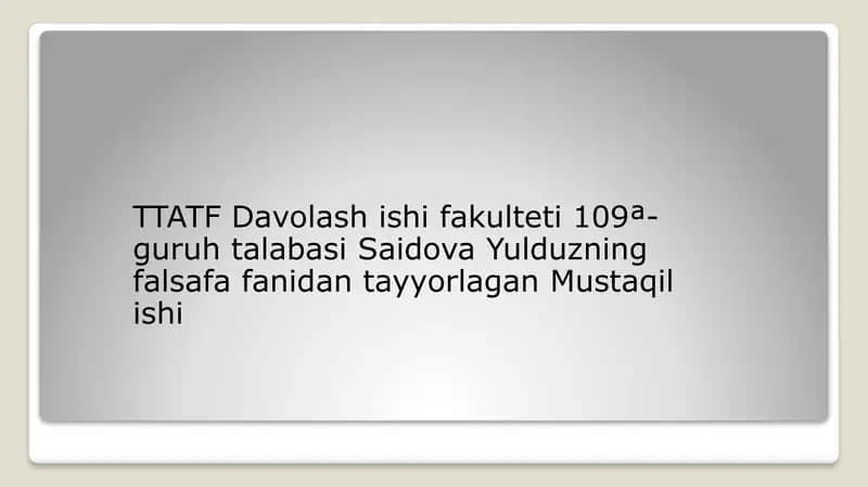 ISLOM MADANIYATINING O’ZIGA XOSLIGI