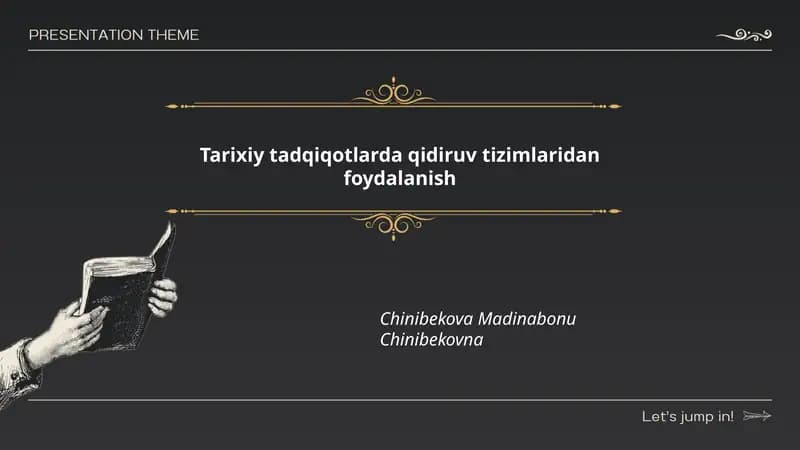 Tarixiy tadqiqotlarda qidiruv tizimlaridan foydalanish