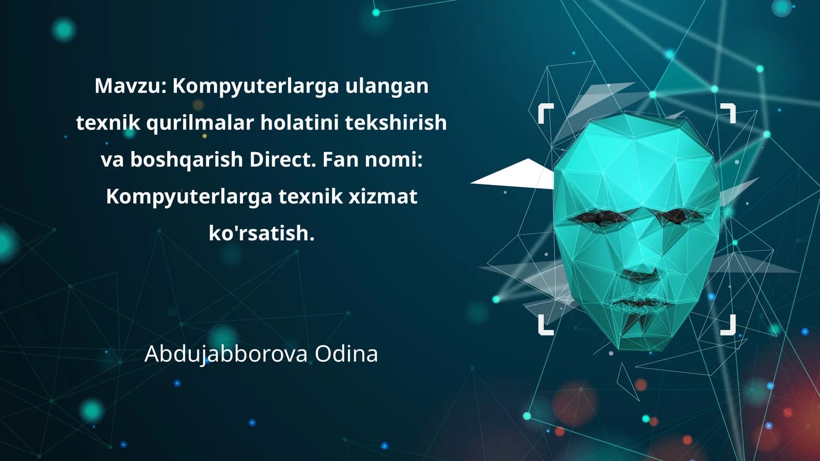 Kompyuterlarga texnik xizmat ko'rsatish