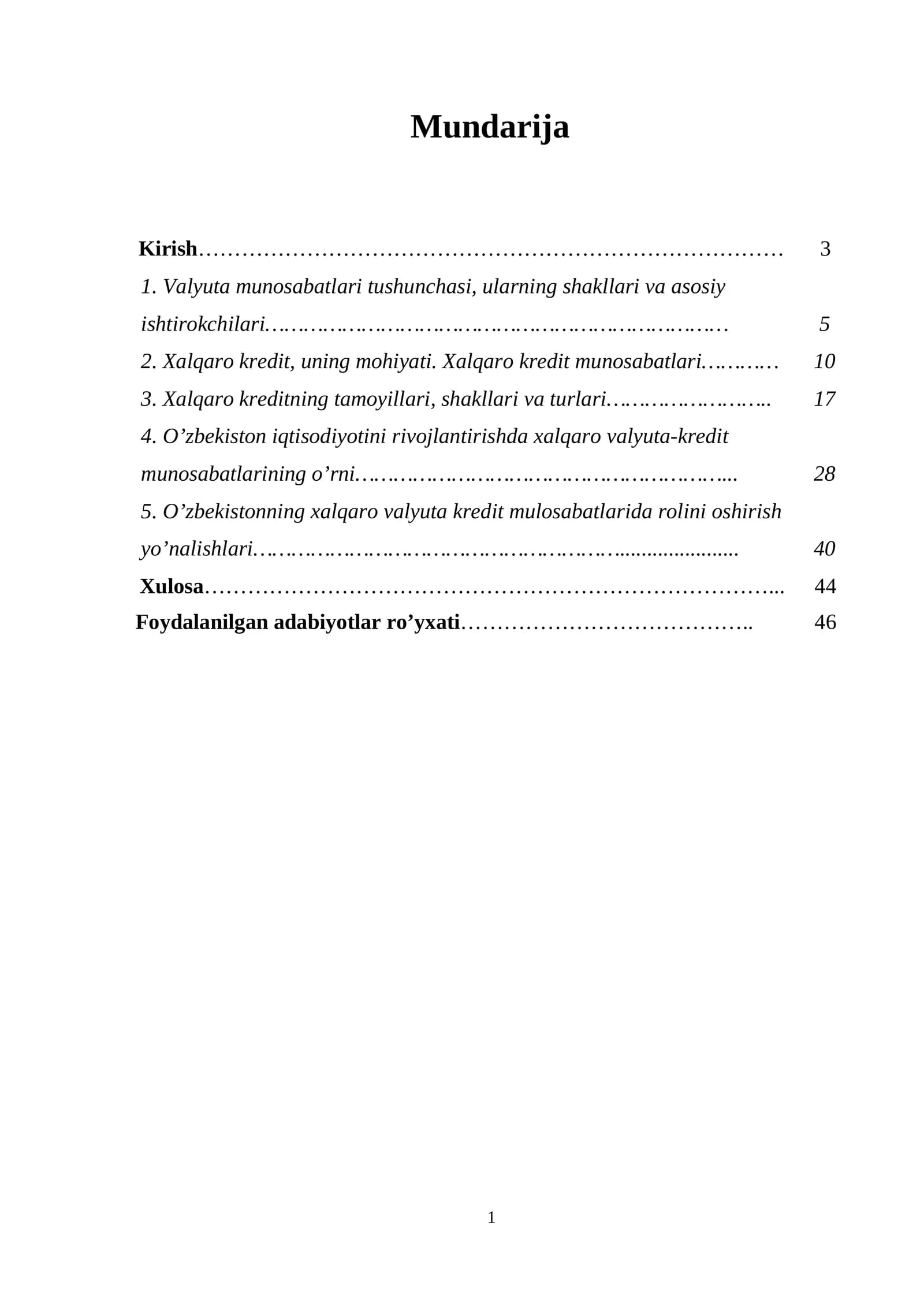 Kurs ishi mavzusining dolzarbligi