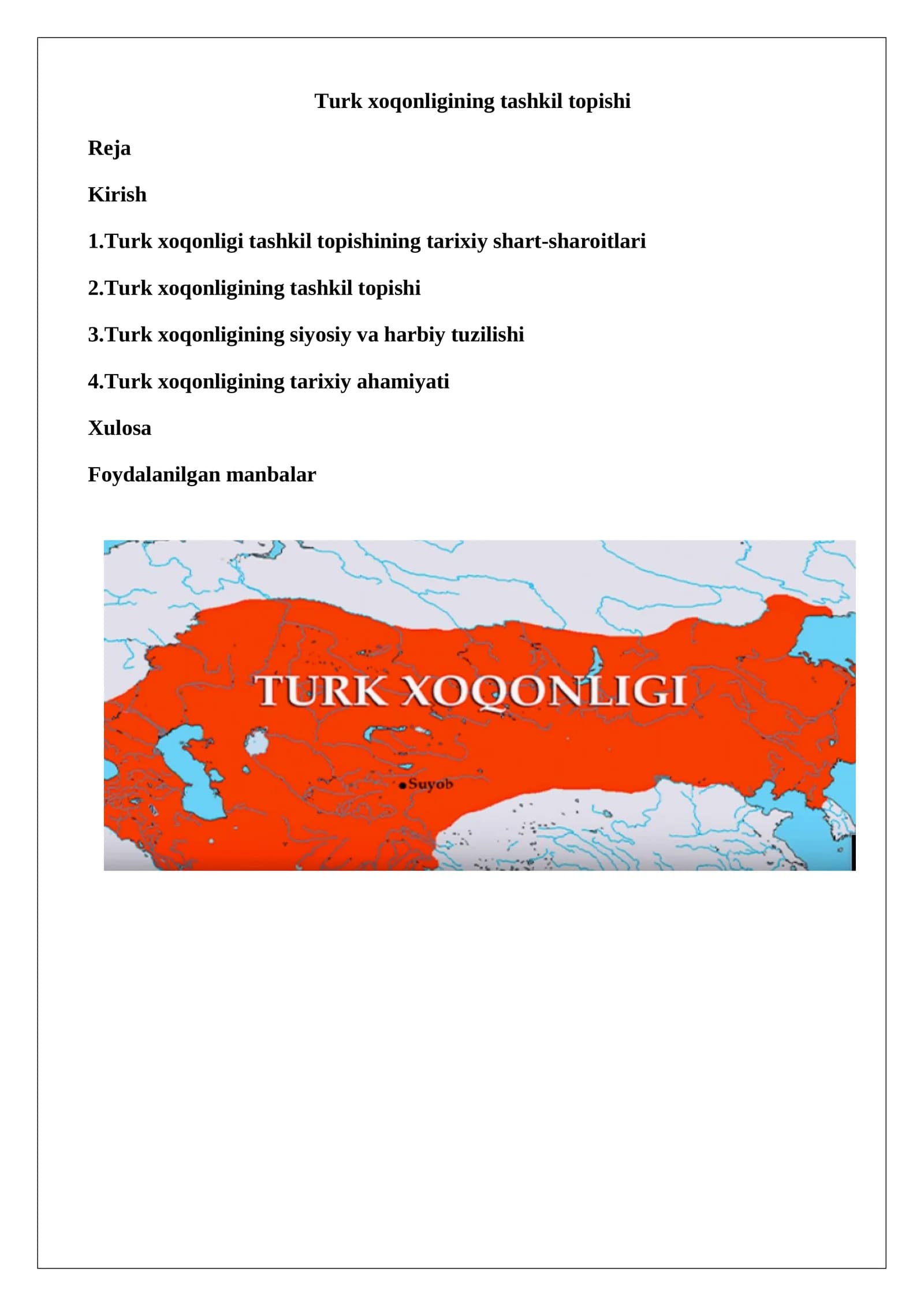 Turk xoqonligining tashkil topishi