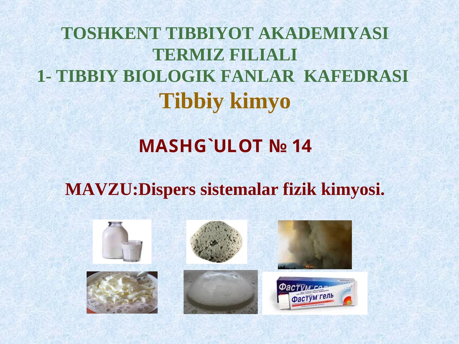 Dispers sistemalar