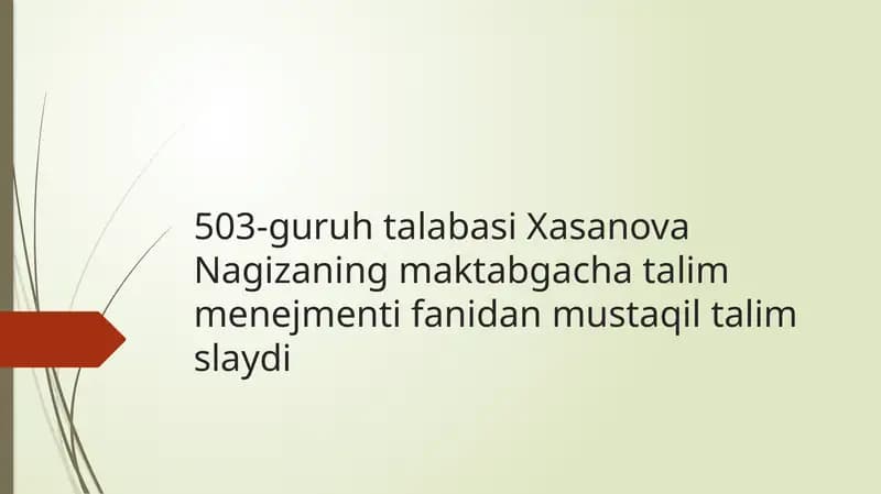 Maktabgacha talim tizimi