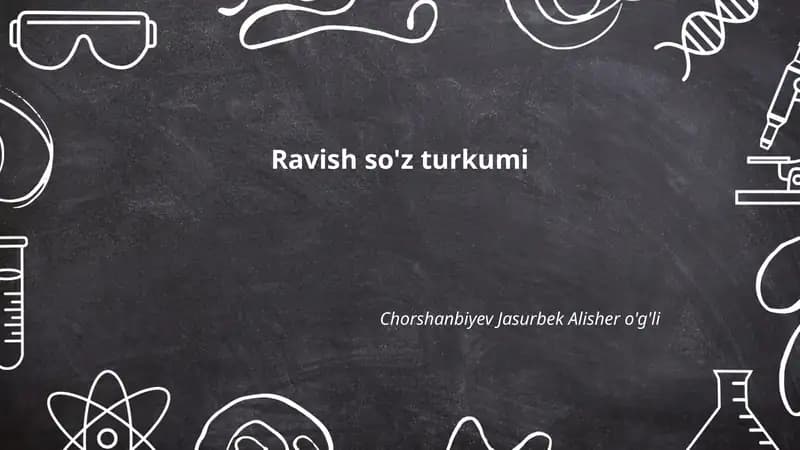 Ravish so'z turkumi
