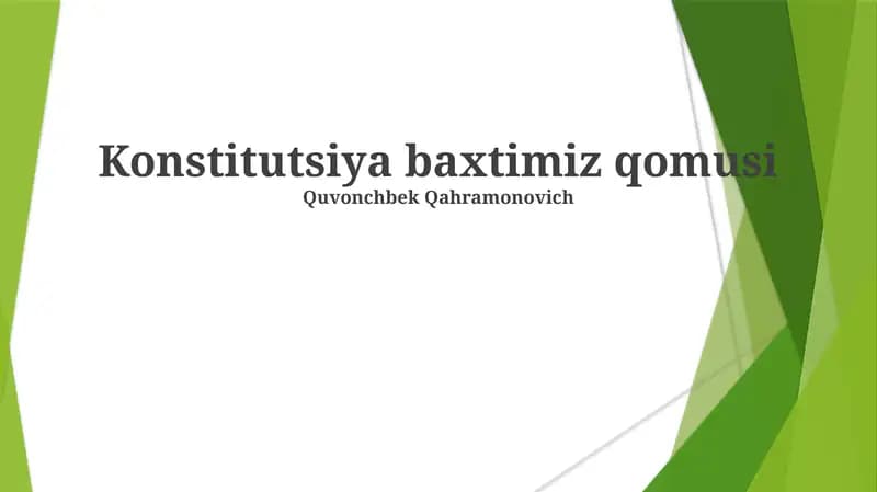 Konstitutsiya baxtimiz qomusi