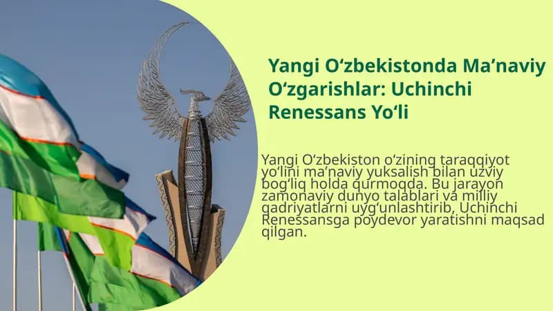 Yangi Oʻzbekistonda Maʼnaviy Oʻzgarishlar: Uchinchi Renessans Yoʻli